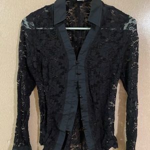 Sexy Black lace corset top